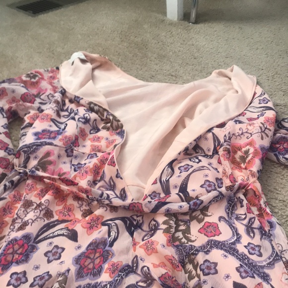 🌸NEW🌸 Ann Taylor Loft Pink Flower Dress - Picture 8 of 15